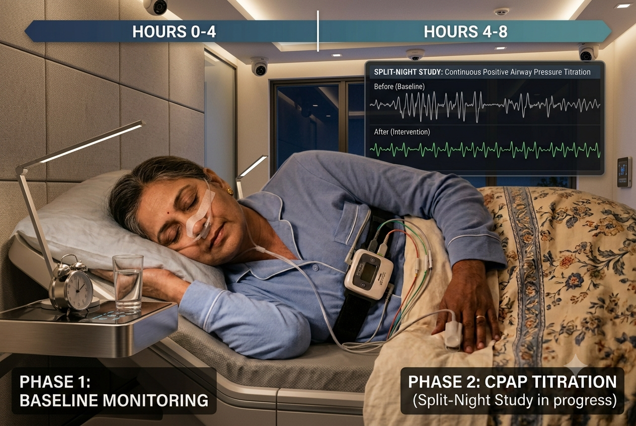 Split Night Sleep Apnea Test