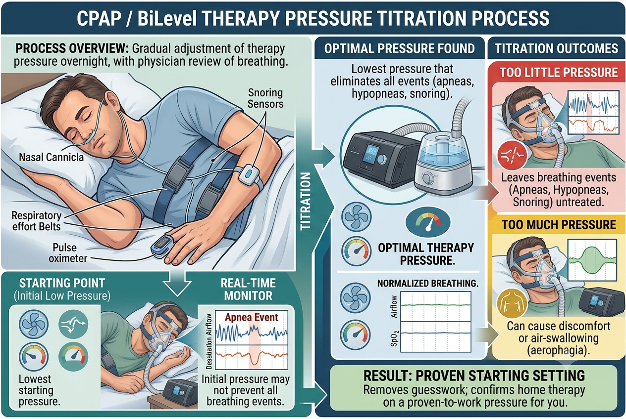 Optimal CPAP pressure zone